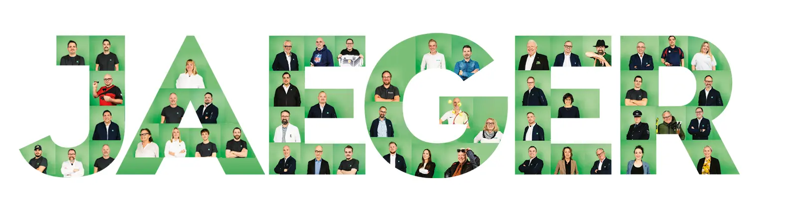 Mitarbeiterbilder - Composing im Jaeger-Schriftzug